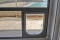 Inside view of small doggy door